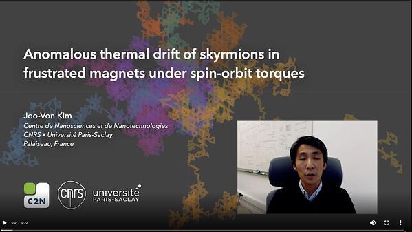 Anomalous thermal drift of skyrmions in frustrated magnets under spin-orbit torques