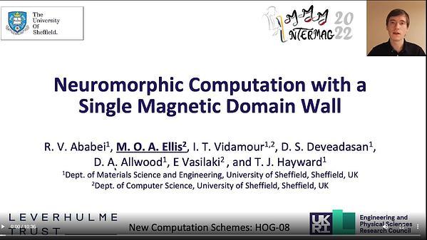 Neuromorphic computation with a single magnetic domain wall