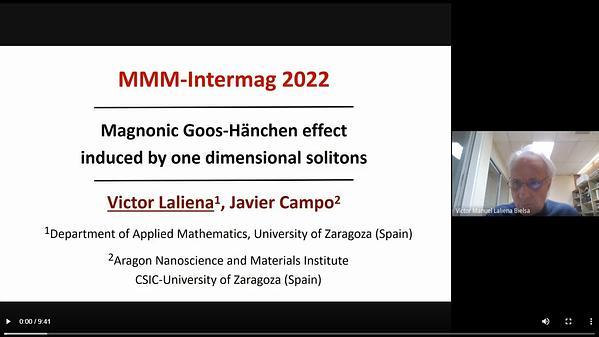 Magnonic Goos-Hänchen Effect Induced by One Dimensional Solitons.