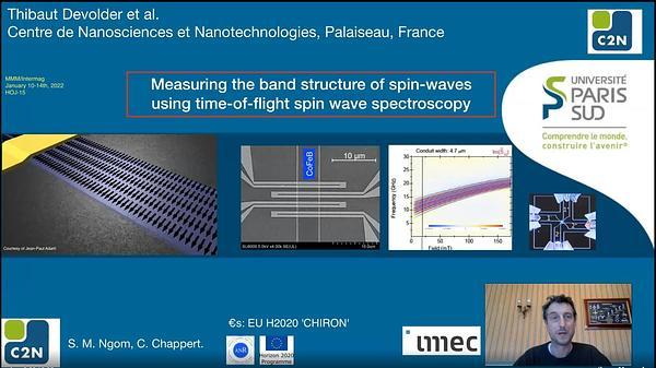 Measuring the dispersion relations of spin wave bands using time-of-flight spectroscopy