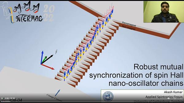 Robust mutual synchronization of spin Hall nano-oscillator chains