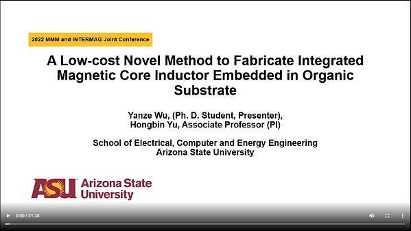 A Low-cost Novel Method to Fabricate Integrated Magnetic Core Inductor Embedded in Organic Substrate