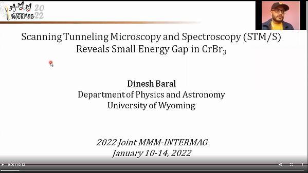 Scanning Tunneling Microscopy and Spectroscopy (STM/S) Reveals Small Energy Gap in CrBr3