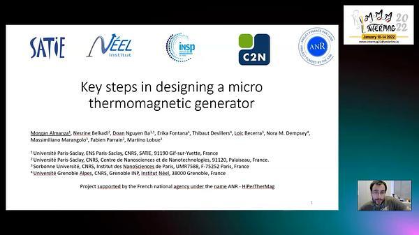 Key steps in designing a micro thermomagnetic generator