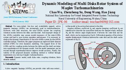 Dynamic Modeling of Multi Disks Rotor System of Maglev Turbomachineries