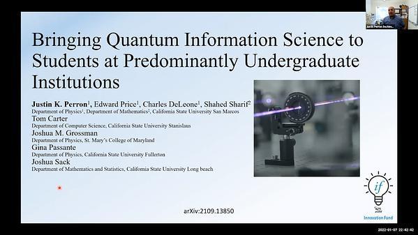 Bringing Quantum Information Science to Students at Predominately Undergraduate Institutions