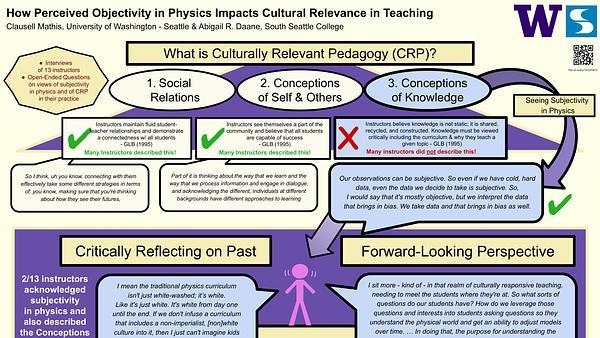 How Perceived Objectivity in Physics Impacts Cultural Relevance in Teaching