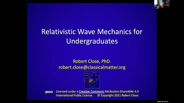 Relativistic Wave Mechanics for Undergraduates