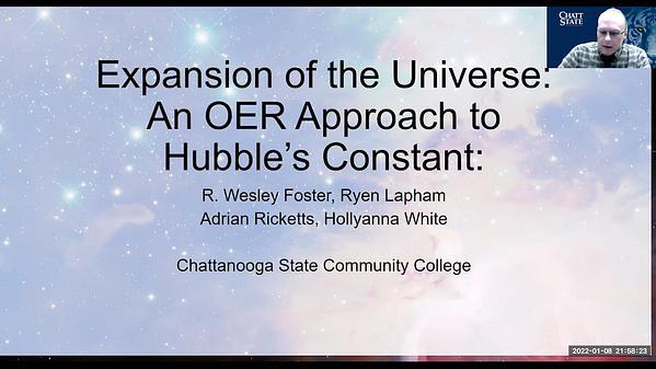 Expansion of the Universe: an OER approach to Hubble's Constant