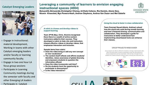 Leveraging a community of learners to envision engaging instructional spaces.