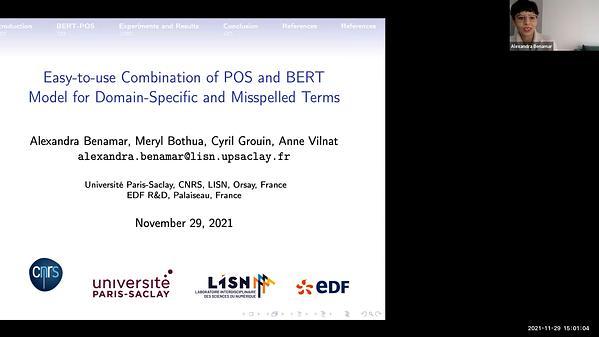 Easy-to-use combination of POS and BERT model for domain-specific and misspelled terms
