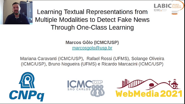 Learning Textual Representations from Multiple Modalities to Detect Fake News Through One-Class Learning