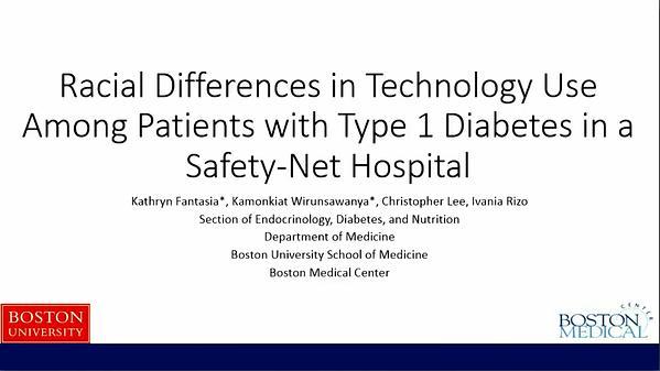 Racial Differences in Technology Use Among Type 1 Diabetes in a Safety-Net Hospital