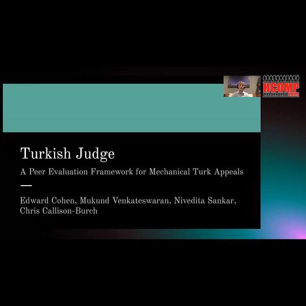 Turkish Judge: A Peer Evaluation Framework for Mechanical Turk Appeals