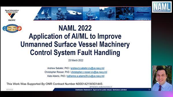 Application of AI/ML to Improve Unmanned Surface Vessel Machinery Control System Fault Handling