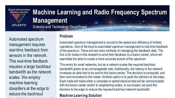 Machine Learning and Radio Frequency Spectrum Management