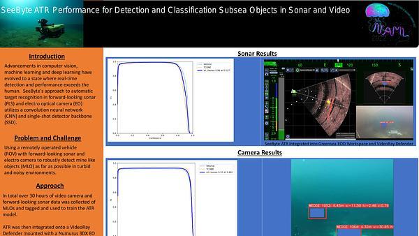 SeeByte ATR performance for detection and classification subsea objects in sonar and video