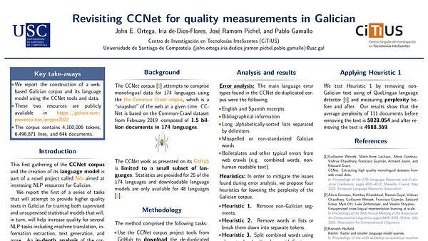 Revisiting CCNet for Quality Measurements in Galician