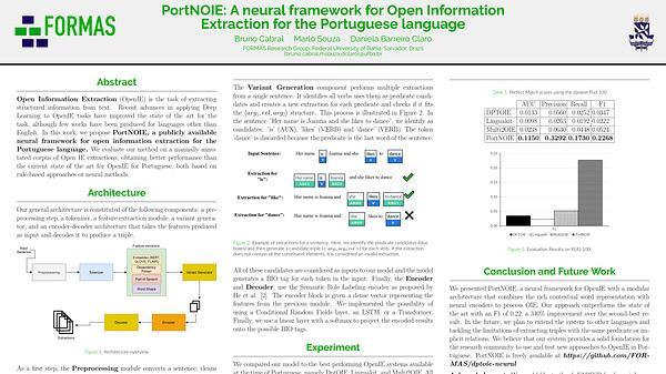PortNOIE: A neural framework for Open Information Extraction for the Portuguese language