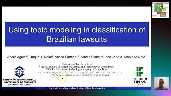 Using Topic Modeling in Classification of Brazilian Lawsuits