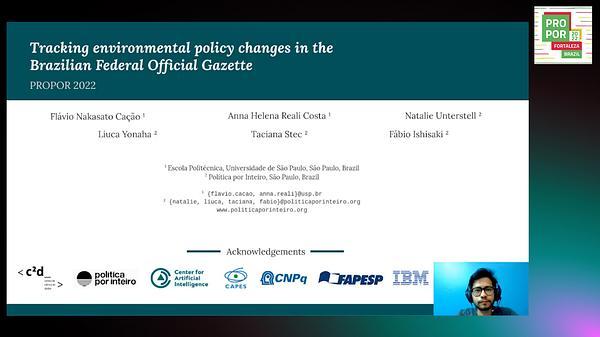 Tracking Environmental Policy Changes in the Brazilian Federal Official Gazette