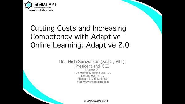 Cutting Costs and Increasing Competency With Adaptive Learning