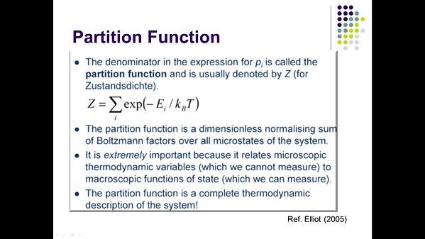 Molecular Dynamics MOOC 5.2.4. The Partition Function