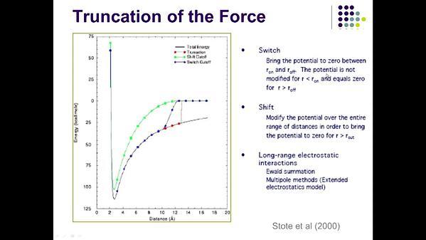Molecular Dynamics MOOC 6.1.6. Truncation