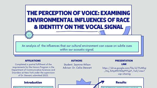 The Perception of Voice: Examining Environmental Influences of Race & Identity on the Vocal Signal