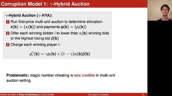 Corruption in Auctions: Social Welfare Loss in Hybrid Multi-Unit Auctions