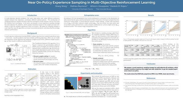 Near On-Policy Experience Sampling in Multi-Objective Reinforcement Learning