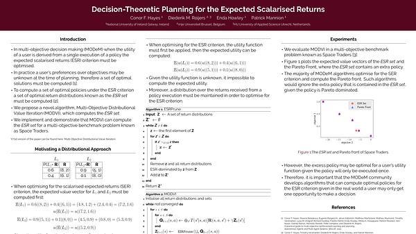 Decision-Theoretic Planning for the Expected Scalarised Returns
