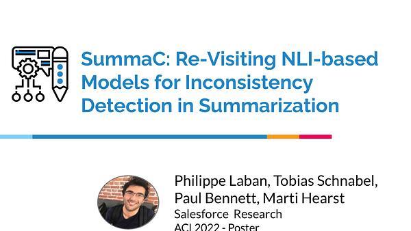 SummaC: Re-Visiting NLI-based Models for Inconsistency Detection in Summarization