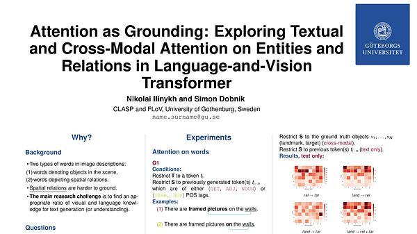 Attention as Grounding: Exploring Textual and Cross-Modal Attention on Entities and Relations in Language-and-Vision Transformer