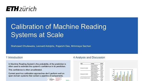 Calibration of Machine Reading Systems at Scale