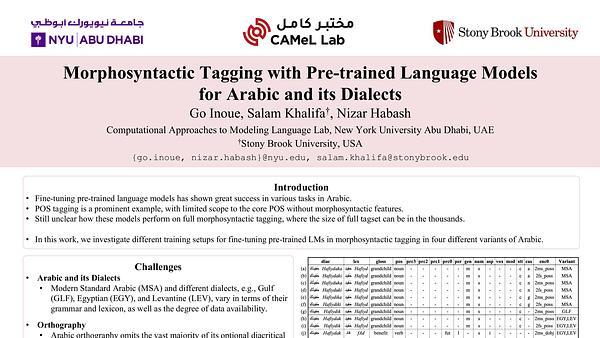 Morphosyntactic Tagging with Pre-trained Language Models for Arabic and its Dialects