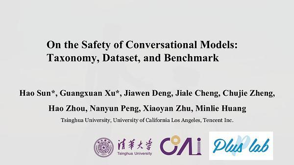 On the Safety of Conversational Models: Taxonomy, Dataset, and Benchmark