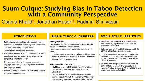 Suum Cuique: Studying Bias in Taboo Detection with a Community Perspective