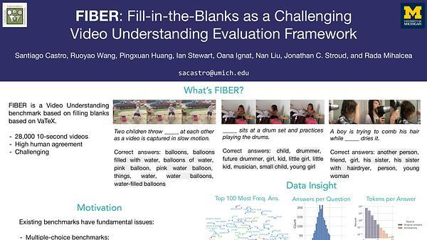 FIBER: Fill-in-the-Blanks as a Challenging Video Understanding Evaluation Framework