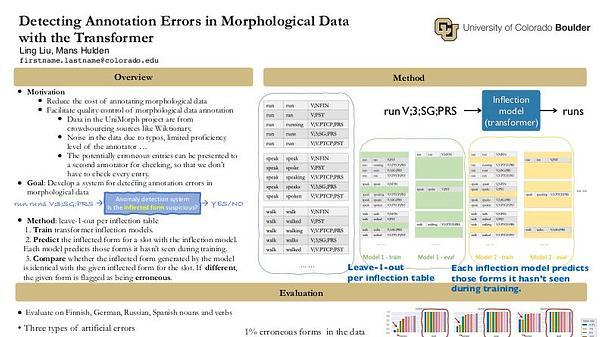Detecting Annotation Errors in Morphological Data with the Transformer