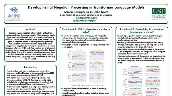 Developmental Negation Processing in Transformer Language Models