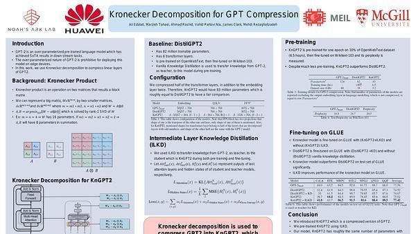 Kronecker Decomposition for GPT Compression