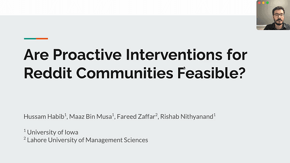 Are Proactive Interventions for Reddit Communities Feasible?