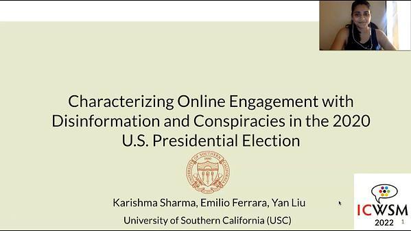 Characterizing Online Engagement with Disinformation and Conspiracies in the 2020 U.S. Presidential Election