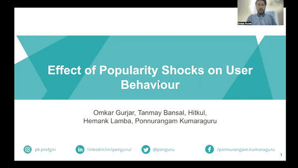 Effect of Popularity Shocks on User Behaviour