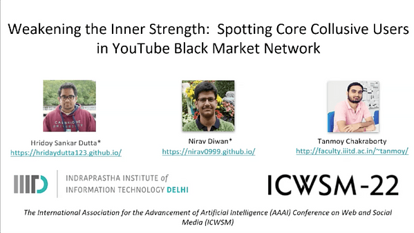 Weakening the Inner Strength: Spotting Core Collusive Users in YouTube Blackmarket Network