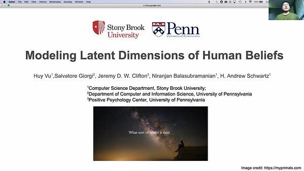 Modeling Latent Dimensions of Human Beliefs