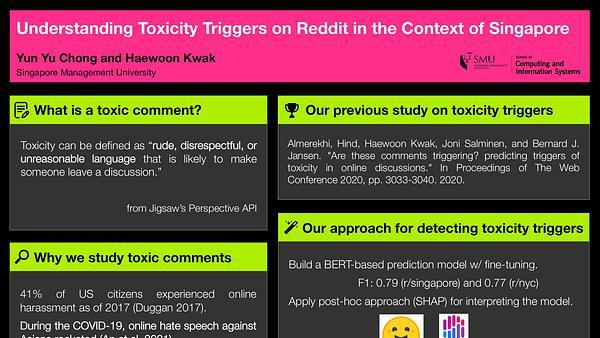 Understanding Toxicity Triggers on Reddit in the Context of Singapore