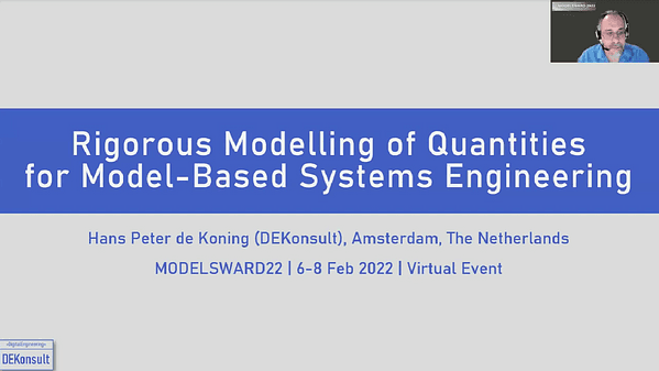 Rigorous Modelling of Quantities for Model-Based Systems Engineering