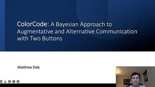 ColorCode: A Bayesian Approach to Augmentative and Alternative Communication with Two Buttons